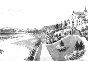 Het kasteel van Caestert rond 1850, door Philippus van Gulpen.